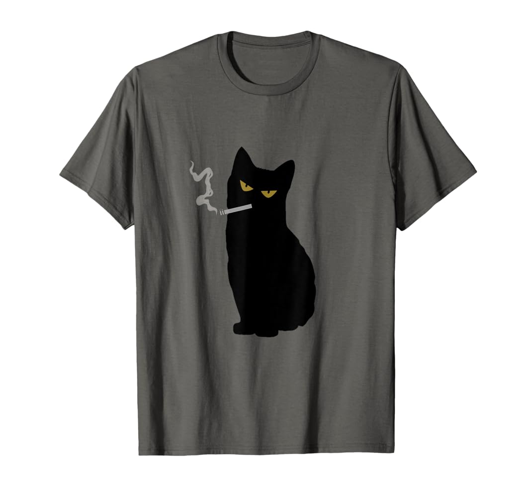 Amazon | 反逆者喫煙悪い黒猫面白い黒猫ギフト Tシャツ | T